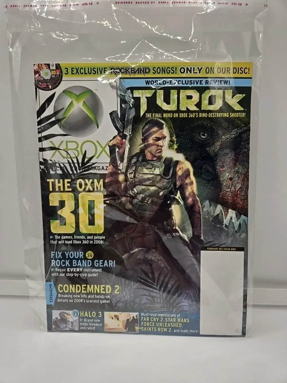 Official Xbox Magazine February 2008 Magazine Only No Demo Disc Inserts Attached
